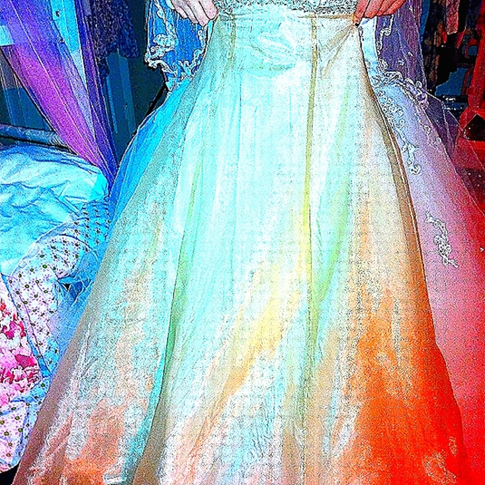 Beautiful strapless prom dress